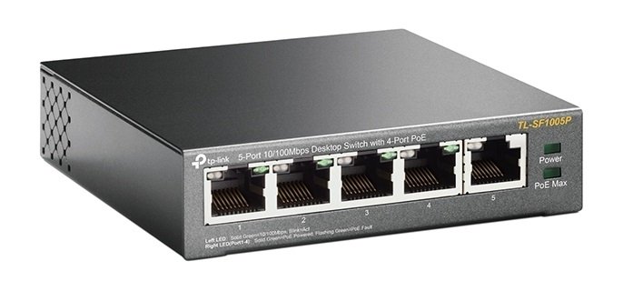PoE switch pro IP kamerové systémy 4-port TP-LINK