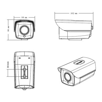 IP kamera 4MP 2688x1520, 40m IR Omnivision