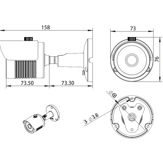 IP kamera 2MP s podporou paměťové karty do 128GB, 25m IR Longse