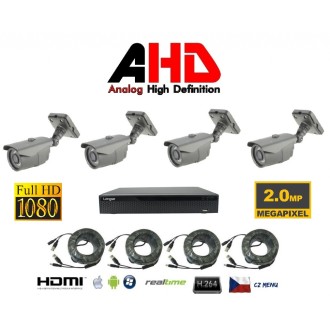 4 kanálový kamerový set 2Mpx 4AHD3