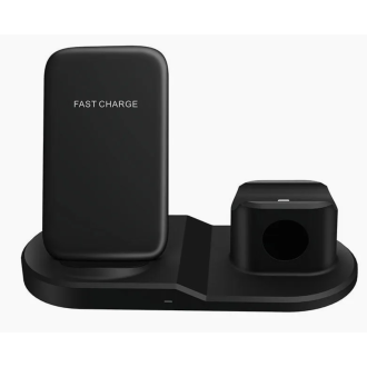 3v1 WiFi kamera v multifunkční bezdrátové nabíječce 15W pro iPhone a AirPods