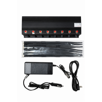 8 Anténní PROFI rušička GSM/DCS/3G/4G/GPS/WIFI/PHS/4G1 signálů