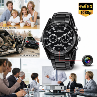 Špionážní hodinky s Full HD kamerou s nočním viděním