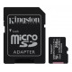 256 GB paměťová karta Micro SD karta Kingston CANVAS Select Plus + SD adaptér, CLASS 10