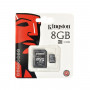 8 GB paměťová Micro SD karta Kingston + SD Adaptér, CLASS 4