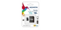 16 GB paměťová Micro SD karta ADATA + SD Adaptér, CLASS 10