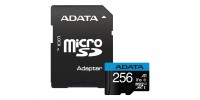 256 GB paměťová Micro SD karta + SD Adaptér, CLASS 10