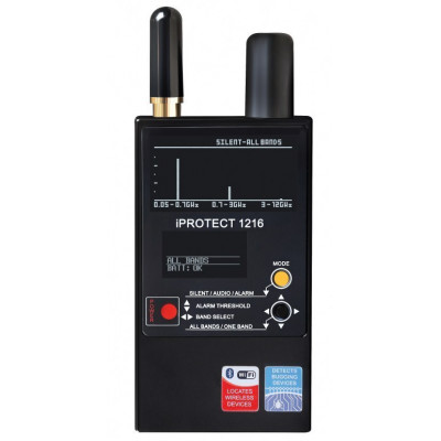 Profesionální detektor bezdrátových signálů iProtect 1216 s OLED displejem